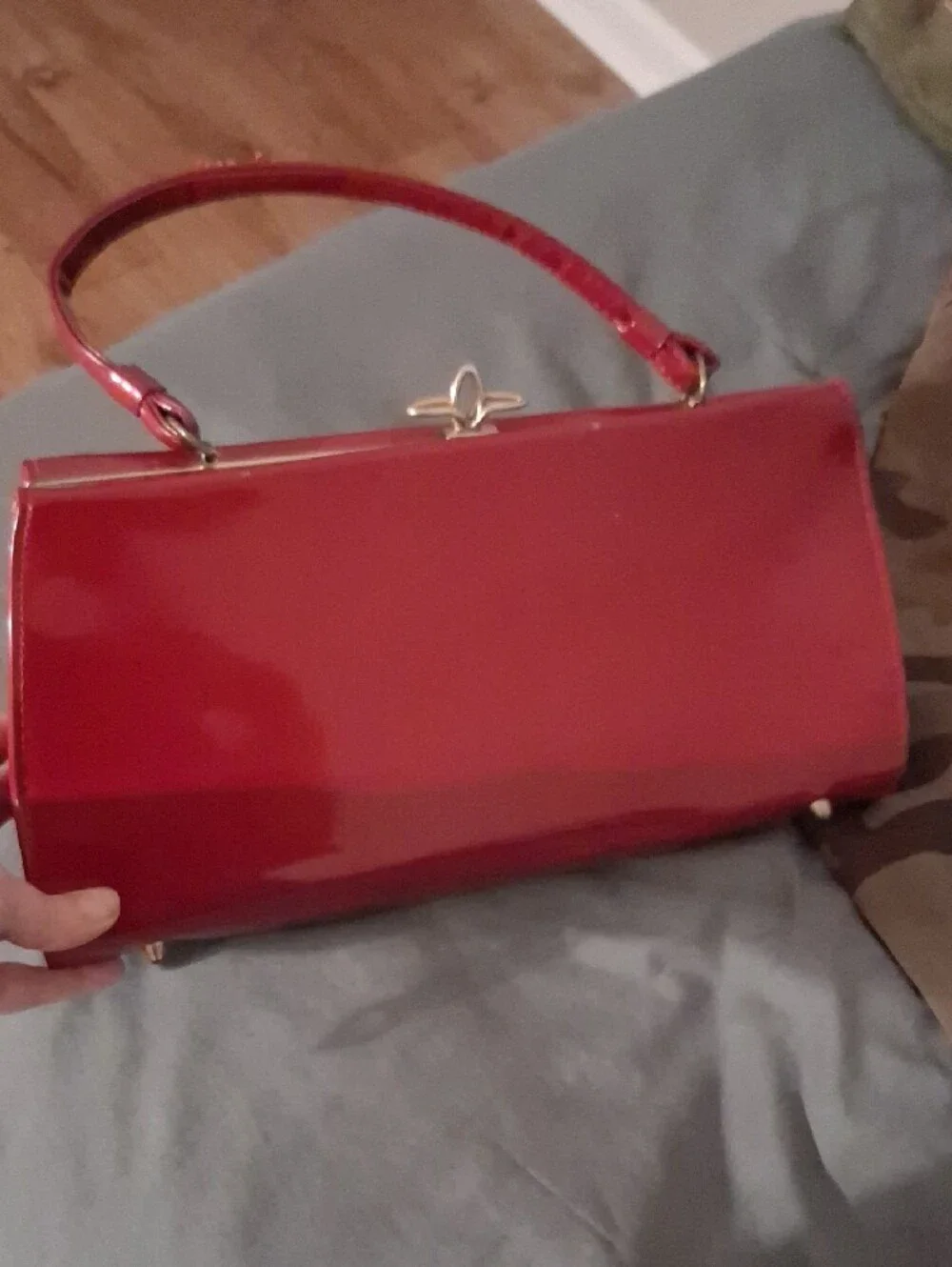 Red Patent Top-Handle Women’s Bag